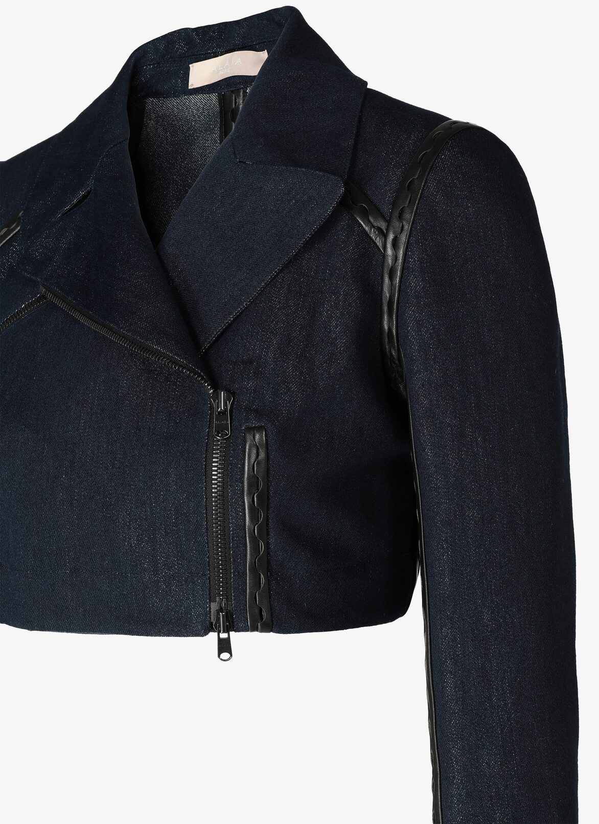 PERFECTO DENIM LUX SILVER ALAÏA SILVER  PERFECTO DENIM LUX SILVER